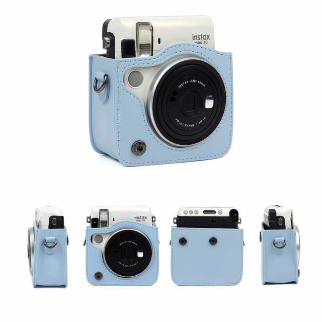 フジポラロイド Instax Mini70 カメラバッグ ストラップ付き レトロ