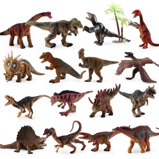 7ピース/セットミニ動物恐竜シミュレーションおもちゃジュラ紀の