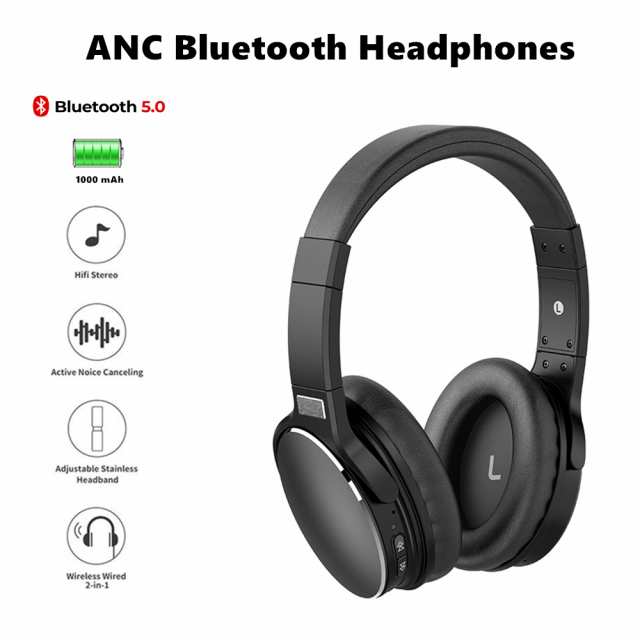 Bluetoothワイヤレスヘッドフォンノイズキャンセルゲーミングヘッドフォン（マイクゲーマーヘッドセット付き）