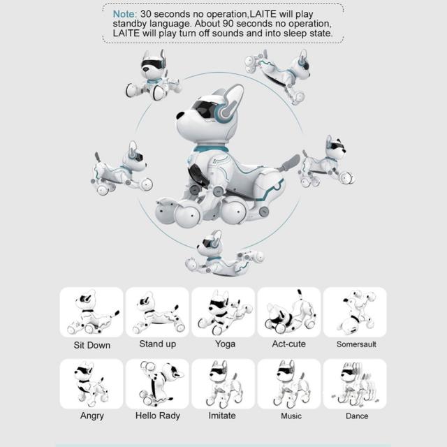 スマート ロボット 犬 スタント 早期教育 模倣動物 おもちゃ リモート コントロール_6