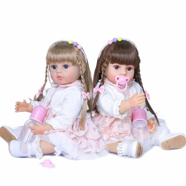 55cmの柔らかいシリコーンボディ本格的な設計された生まれ変わった女の赤ちゃん2色の長い髪の手作り人形の通販はau Pay マーケット Au Wowma キキ屋