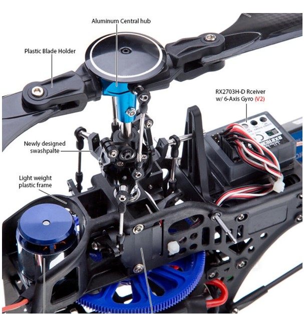 Walkera V450D03 Generation II 2.4G 6CH RCヘリコプター 6軸ジャイロブラシレス RTF Devo 7付き_7