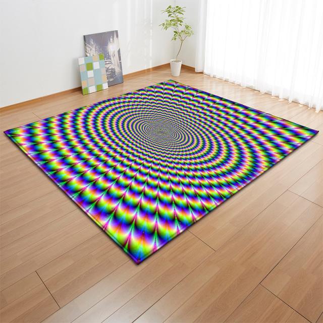 滑り止め3dカーペットレストランホームベッドルームマットブラックホワイトフットパッド