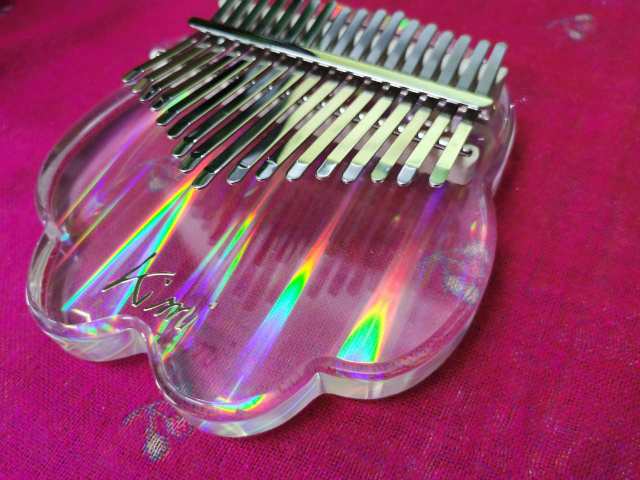 カリンバ 17キー 親指ピアノ Kalimba 透明 アクリル 保護ケース 猫爪