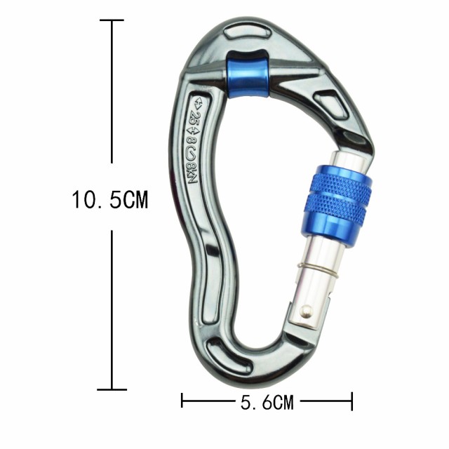 登山洞窟探検カラビナ滑り止めロープメインロック魚の形カラビナ