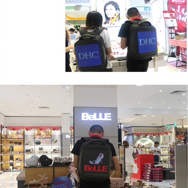 WiFi LEDスクリーンの広告のバックパックは歩くことのための防水DIY動