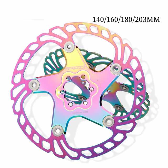 カラフルなフローティングディスクMTBマウンテンバイクブレーキ140/160/180/203mm6ネイルディスクブレーキプレートロードバイクサイクリングパーツ