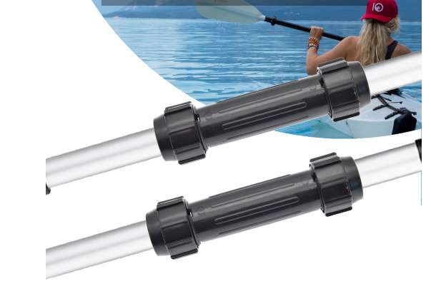 カヤックカヌーパドル用の2個の黒ネジジョイントフィットアルミニウム