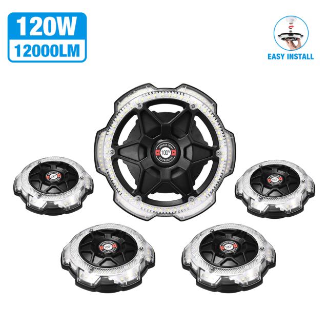 ワークショップ倉庫工場ジム用AC85-265V LEDランプ120W E27 12000LM電球ガレージライト