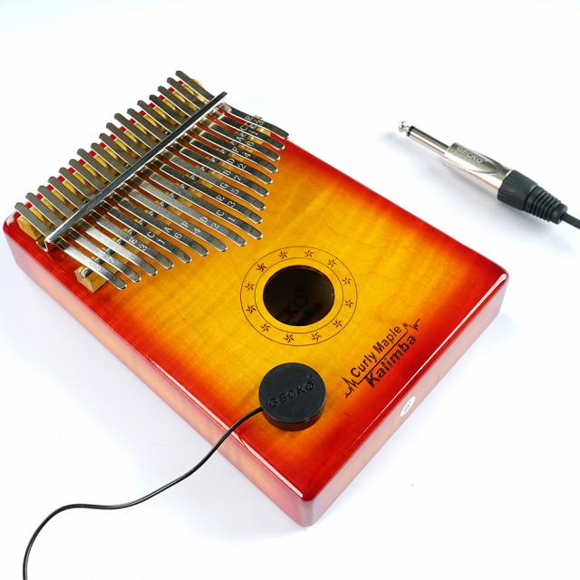 17キー 木製 親指ピアノ カリンバ EQタイガーパターンメープル 楽器 楽器ギフトの通販は