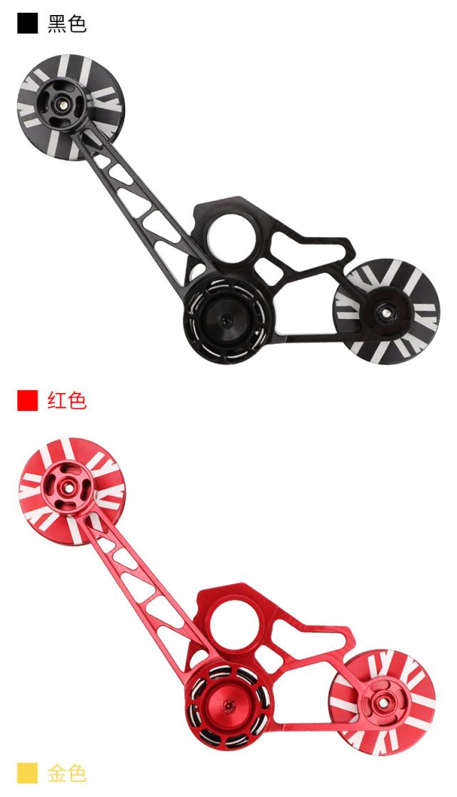 スプロケットバイク折りたたみ自転車ガイドホイール付きサイクリングシングルスピードリアディレイラーチェーンテンショナー_11
