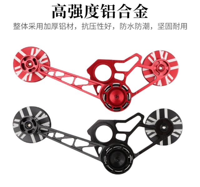 スプロケットバイク折りたたみ自転車ガイドホイール付きサイクリングシングルスピードリアディレイラーチェーンテンショナー_15
