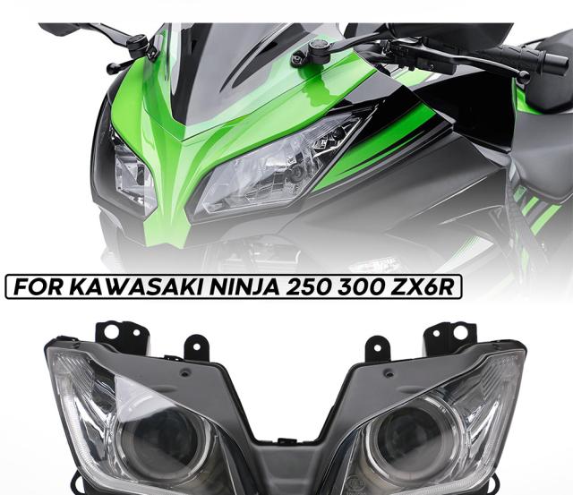 忍者 300 ZX-6R 2013-2016用 忍者300 ヘッドライト ヘッドランプ LED