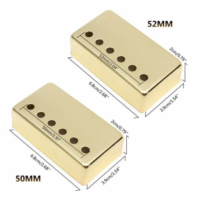 2個/セットLPエレキギターメタル50mmピックアップカバー+エピフォン