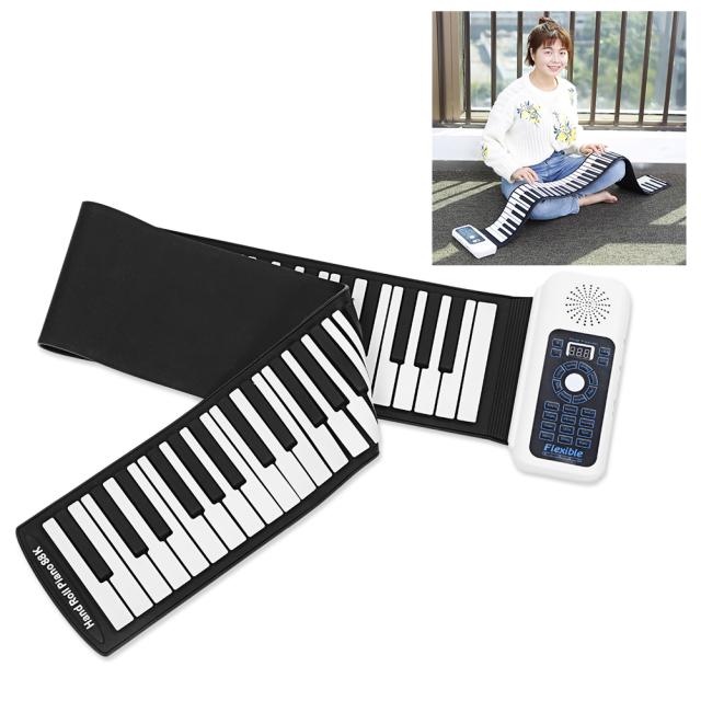 88キー ピアノ ロールアップ ポータブル 電子オルガン ホーン付き