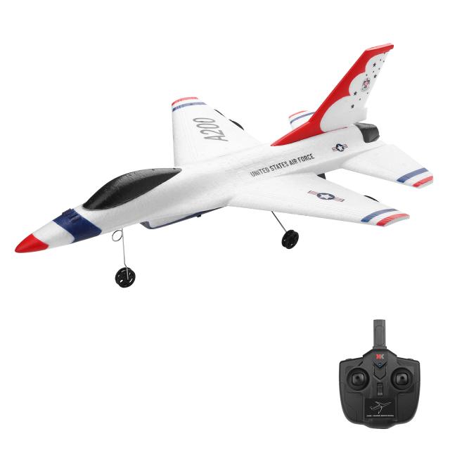 Xk A200 F-16bRc飛行機ドローン2.4g2ch12分飛行時間固定翼Epp電気