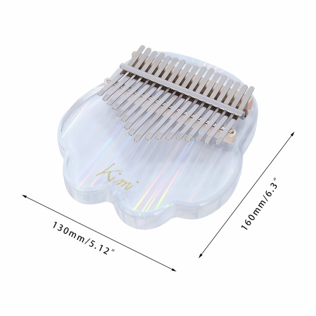 カリンバ 17キー 親指ピアノ Kalimba 透明 アクリル 保護ケース