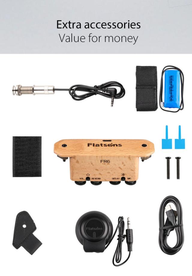 アコースティック ギター用振動ピックアップ フォーク クラシック Bluetooth 対応アンプ ステージ パフォーマンス用ギター ピックアップ_15