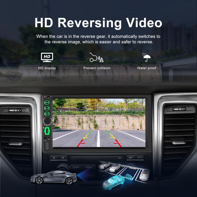 2din カーラジオ 7 インチ HD スクリーン MP5 プレーヤー Bluetooth 対応ワイヤレスオーディオプレーヤー Carplay に対応_2