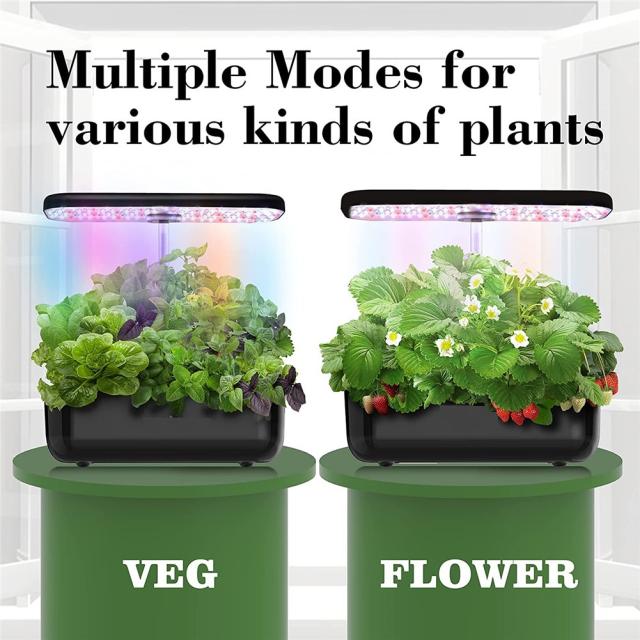水耕栽培 野菜栽培キット 室内 植木鉢 植物育成ライト付き 12株野菜栽培可能 自動タイマープ エアシステム_5