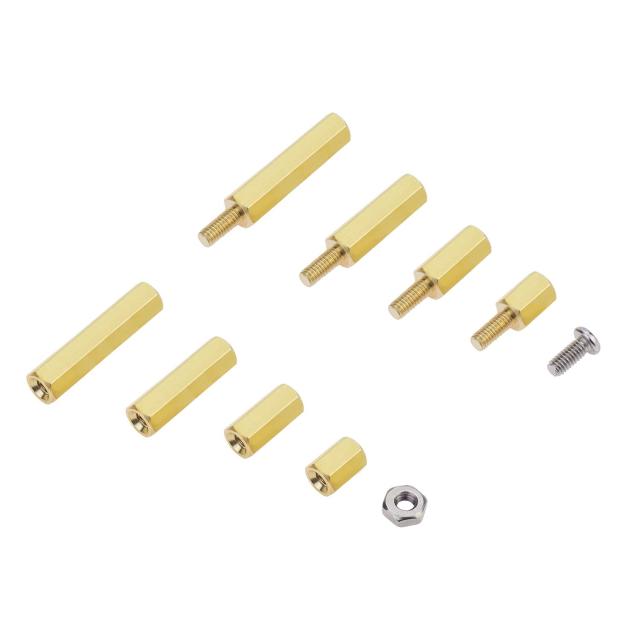 【GUTARA】真鍮スペーサーパーツ 14個 23mm 六角スペーサー (真鍮 六角支柱) 4本セット 固定用ネジ付属