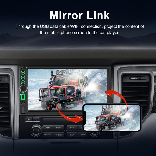 2din カーラジオ 7 インチ HD スクリーン MP5 プレーヤー Bluetooth 対応ワイヤレスオーディオプレーヤー Carplay に対応_9