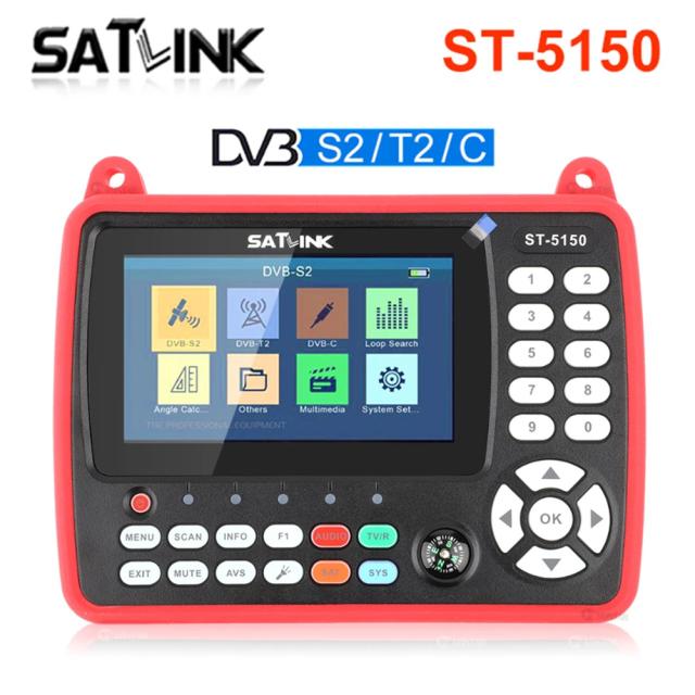 Satlink St-5150 Dvb-s2/t2/c Hd 衛星テレビ ファインダー メーター 4.3 インチ大画面衛星検出器計器