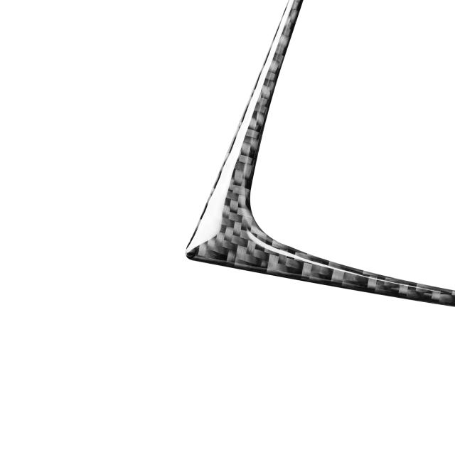 2 個防水炭素繊維中央制御パネルフレームカバートリムステッカー高温耐性自動車の付属品