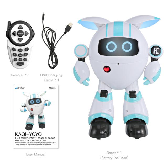 スマートRCロボットプログラム可能な歌う子供のための物語ダンスレコーディング輝く光のおもちゃ_4