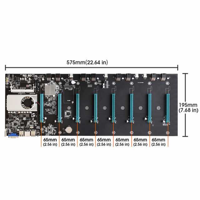 Btc S37 マイニング マザーボード CPU セット 8 ビデオ カード