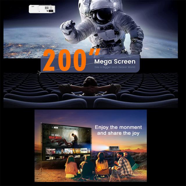 ミニ Led プロジェクター Wifi ワイヤレス ミラー電話ミラキャスト 1080p 液晶ビデオ映画パーティー プロジェクター T5 スマート バージョン_11