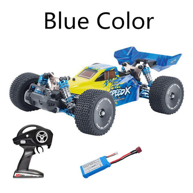 Xlf F16 Rtr 1/14 2.4ghz 4wd 60km / hメタルシャーシRcカーフルプロポーショナル車両モデルブルー+エクストラタイヤ