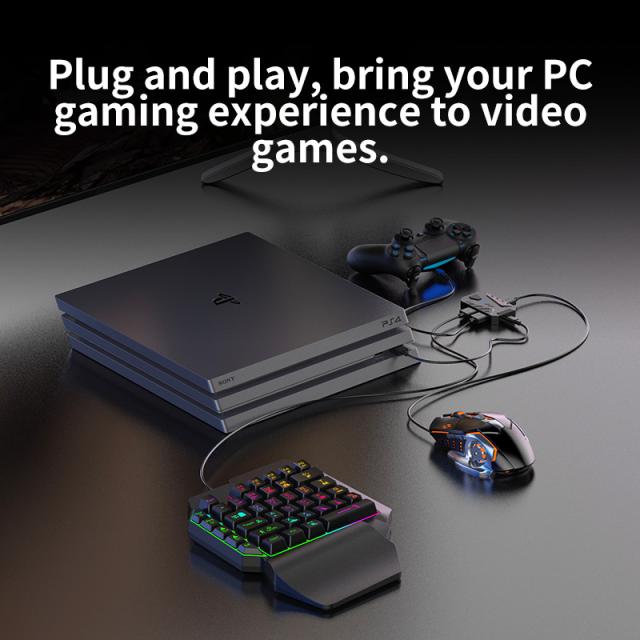 スイッチPs4Pro XboxOneキーボードマウス音声コンバーター用7-in-1