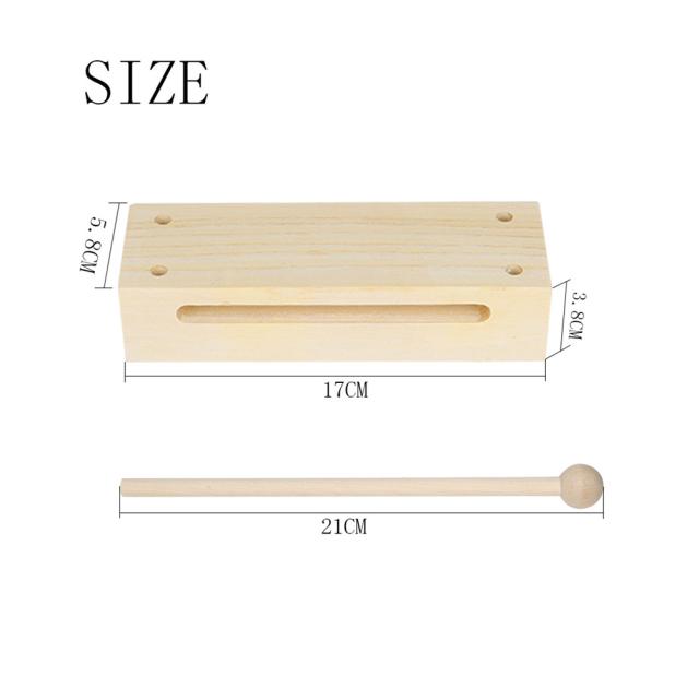 幼児楽器子供用木製打楽器マレットスクエアツートンクラッパーの