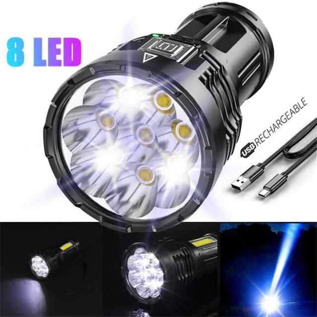 8led 懐中電灯 12000lm 超高輝度 Usb 充電式トーチ戦術ライトハンド 
