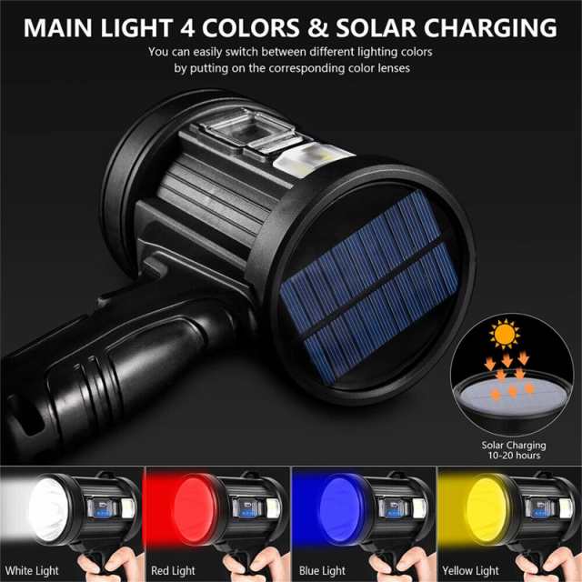 Led サーチライト スポットライト 6000mah 充電式バッテリー Led サーチライト スポットライト 6000mah 充電式バッテリー