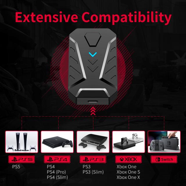 スイッチPs4Pro XboxOneキーボードマウス音声コンバーター用7-in