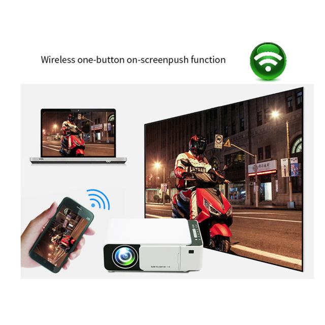 ミニ Led プロジェクター Wifi ワイヤレス ミラー電話ミラキャスト 1080p 液晶ビデオ映画パーティー プロジェクター T5 スマート バージョン_12