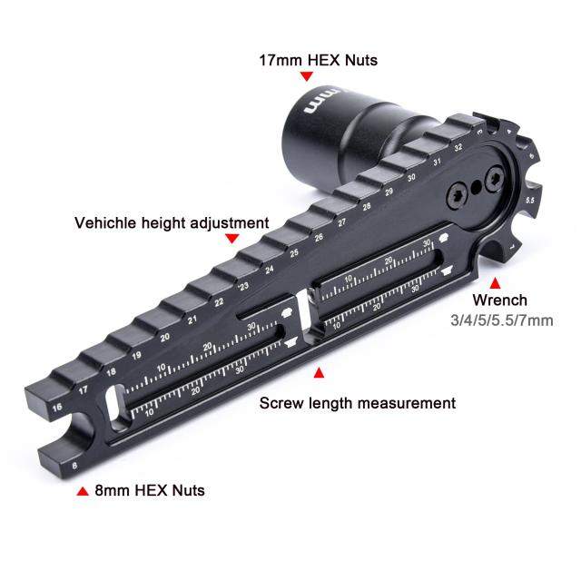 多機能17mm8mm六角ナット取り付け工具車高調整レンチネジ長さラジコン 