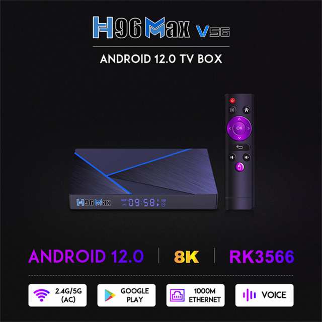 H96max V56 スマート セットトップ ボックス ギガビット Android クアッド コア 12 8k Bluetooth 対応メディア プレーヤー H96 V58 TV ボ