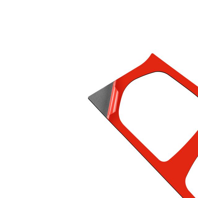 2 個防水炭素繊維中央制御パネルフレームカバートリムステッカー高温耐性自動車の付属品