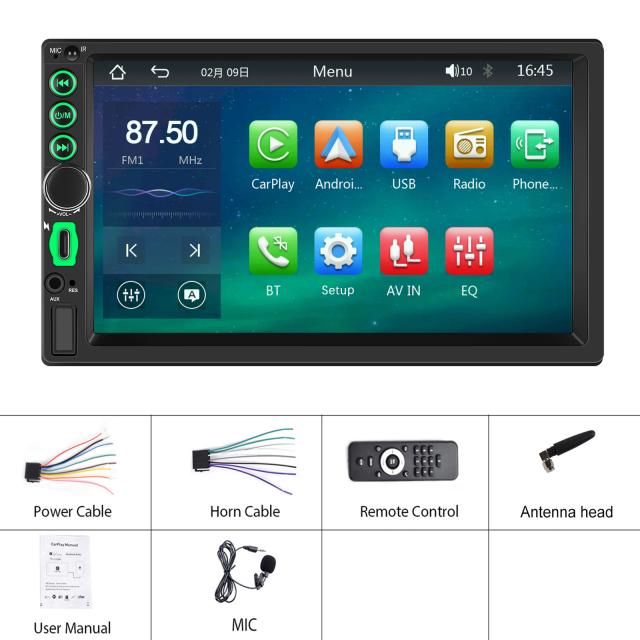 2din カーラジオ 7 インチ HD スクリーン MP5 プレーヤー Bluetooth 対応ワイヤレスオーディオプレーヤー Carplay に対応_12