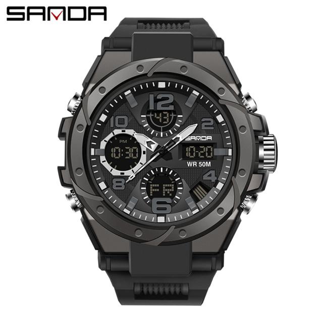 時計 SANDA SANDAメンズスポーツクォーツ腕時計ファッションラグジュアリーS