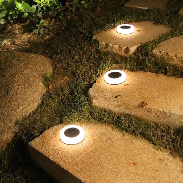 庭の芝生のテラスのためのソーラー グラウンド ライト Ip65 防水ライト コントロール屋外 8led グラウンド プラグ ライト_4
