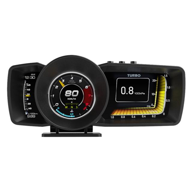 6 ピース/セット Ap-7 Hud ヘッドアップディスプレイ大画面 Obd + Gps デュアルシステム駆動修正された液晶コードカースタイリング装飾アの通販は