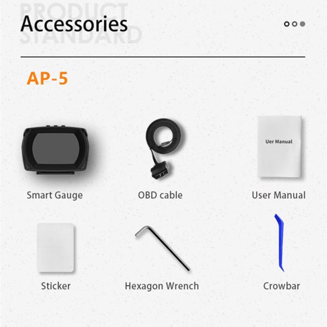 7 ピース/セット Ap-5 Hud ヘッドアップディスプレイ多機能 Obd2 + GPS + 傾斜計 Obd Gps 運転修正コードカーインテリアアクセサリー