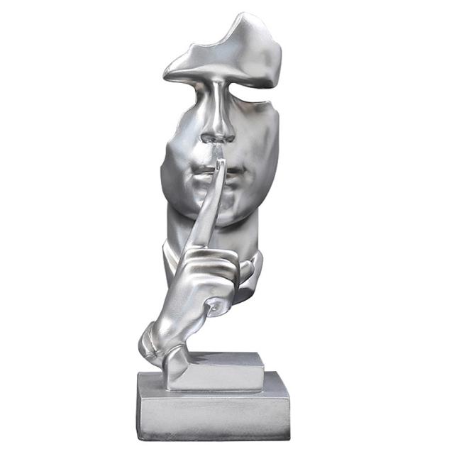 銅製 沈黙は金の置物 抽象的 装飾品 工芸品 美術品 Amazon.co.jp: 沈黙