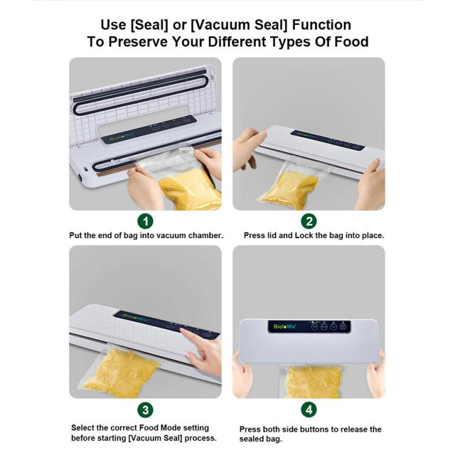 食品貯蔵保存のためのドライモイストモード自動食品シーラー機を備えた家庭用真空シーラーの通販は
