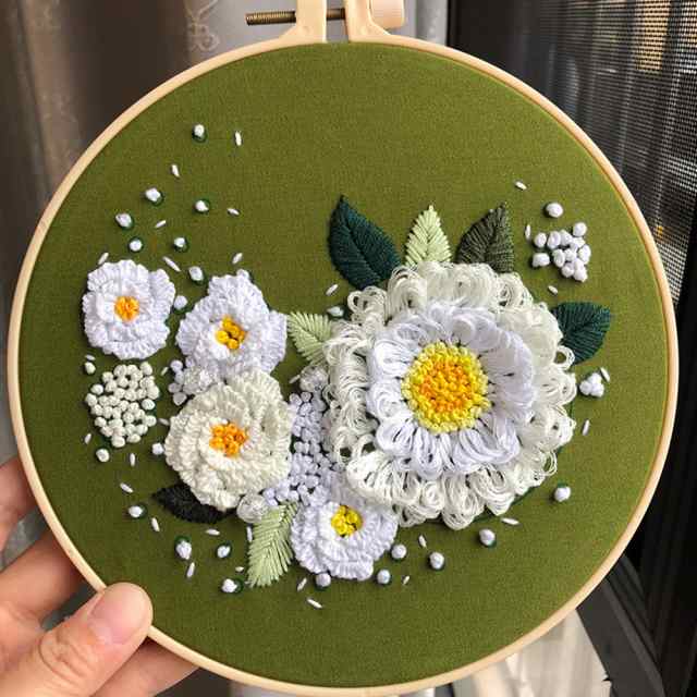 刺繍キット 初心者 5個 手作り 3d フラワー クロスステッチ ウェディング ギフト 刺繍用布5枚 刺繍針10本 刺繍糸5本の通販はau PAY  マーケット - キューディショップ | au PAY マーケット－通販サイト