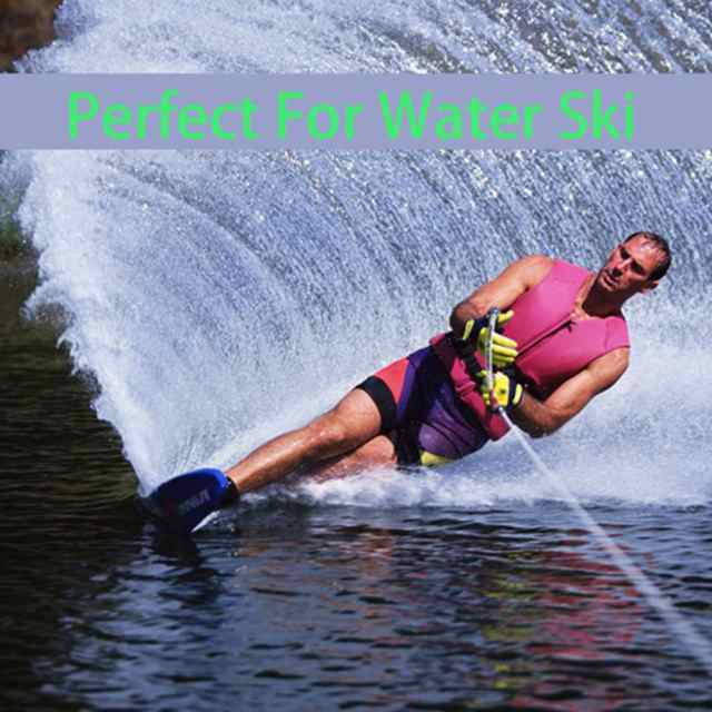 75ft 水上スキーロープ 多目的 耐摩耗性 UV耐性 ウォータースポーツ フローティングサーフロープ ハンドル2個付き